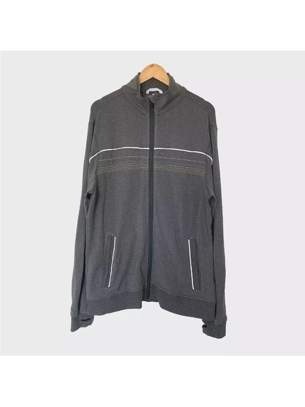 Lululemon Full Zip Gray Activewear Jacket Men's XL Full Zip Thumb holes